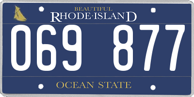 RI license plate 069877