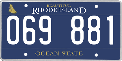 RI license plate 069881