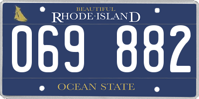 RI license plate 069882
