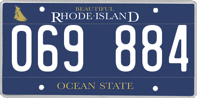 RI license plate 069884