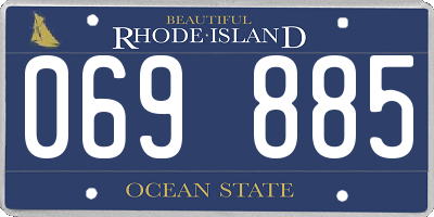 RI license plate 069885