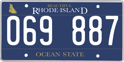 RI license plate 069887
