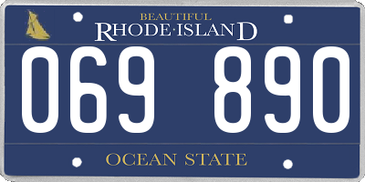 RI license plate 069890