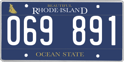 RI license plate 069891