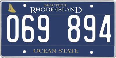 RI license plate 069894