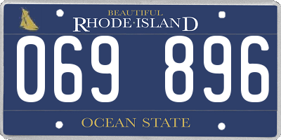 RI license plate 069896