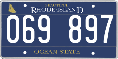 RI license plate 069897