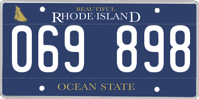 RI license plate 069898