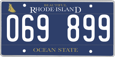 RI license plate 069899