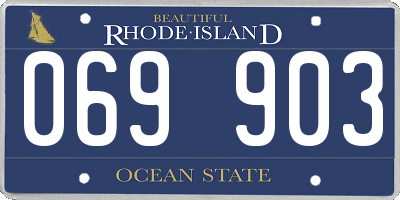 RI license plate 069903
