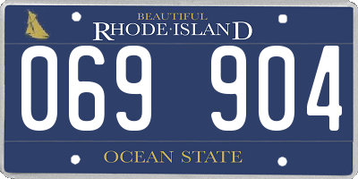 RI license plate 069904