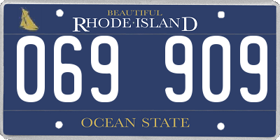 RI license plate 069909