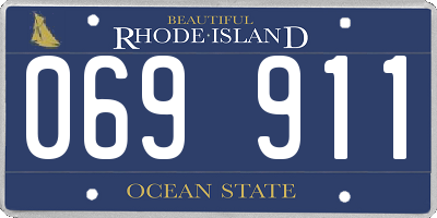 RI license plate 069911