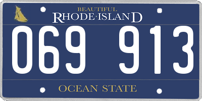 RI license plate 069913