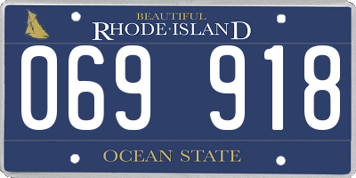 RI license plate 069918
