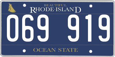 RI license plate 069919