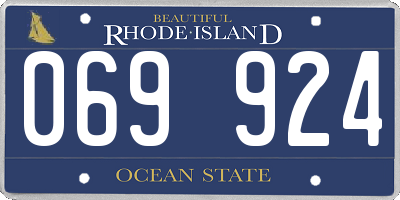 RI license plate 069924