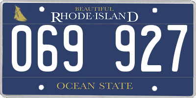 RI license plate 069927