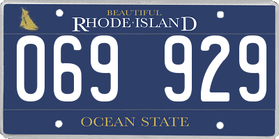 RI license plate 069929