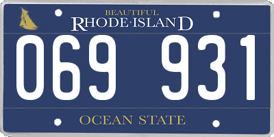 RI license plate 069931