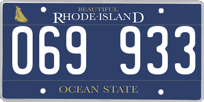 RI license plate 069933