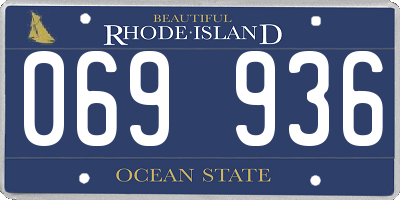 RI license plate 069936