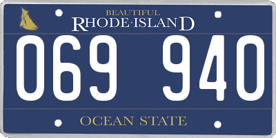 RI license plate 069940