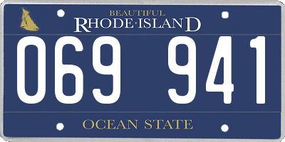 RI license plate 069941