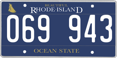 RI license plate 069943