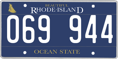 RI license plate 069944