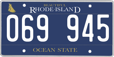 RI license plate 069945