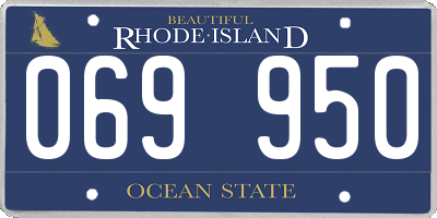 RI license plate 069950
