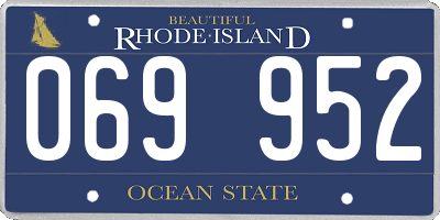 RI license plate 069952