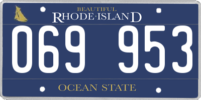 RI license plate 069953