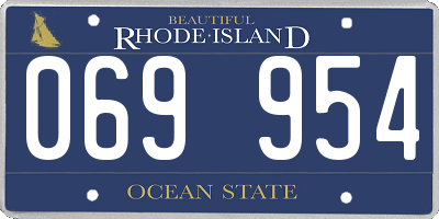 RI license plate 069954