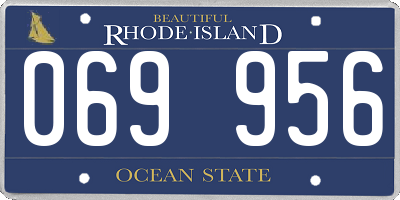 RI license plate 069956