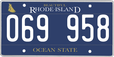 RI license plate 069958