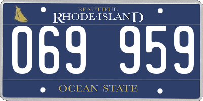 RI license plate 069959