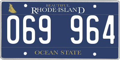 RI license plate 069964