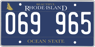 RI license plate 069965