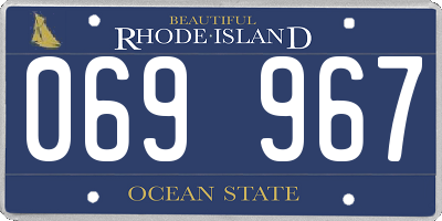 RI license plate 069967