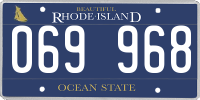 RI license plate 069968