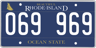 RI license plate 069969
