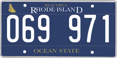 RI license plate 069971