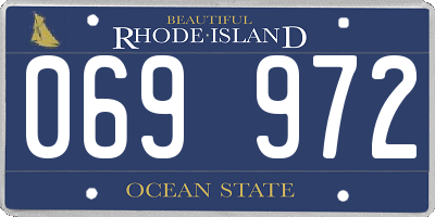 RI license plate 069972