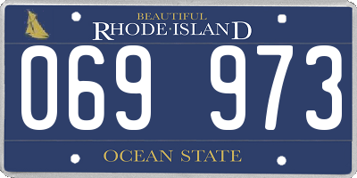 RI license plate 069973