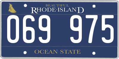 RI license plate 069975