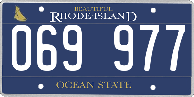 RI license plate 069977