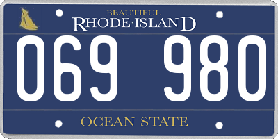 RI license plate 069980