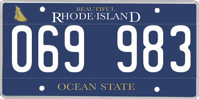RI license plate 069983